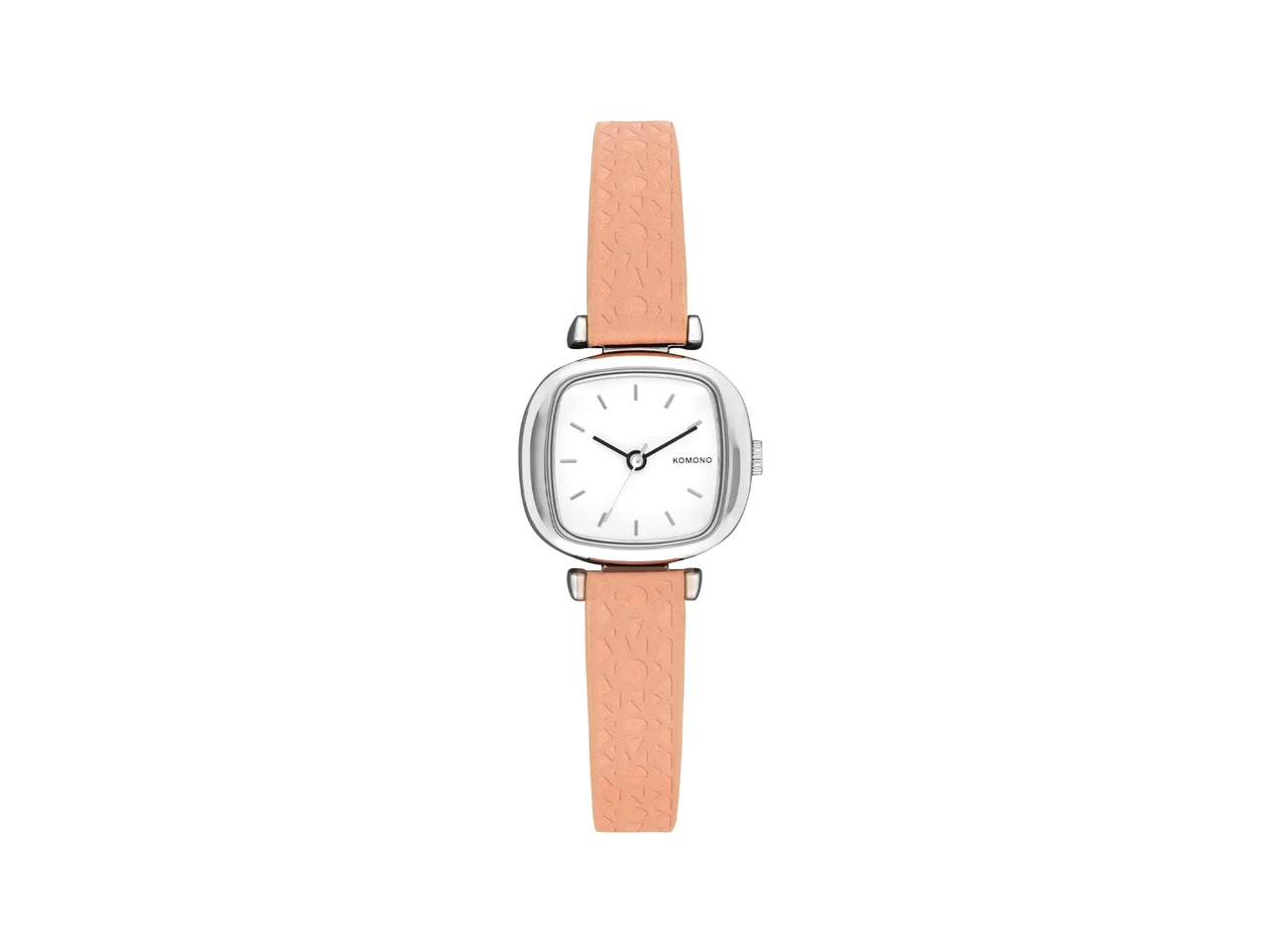 Komono Moneypenny Monogram Silver Blush KOM-W1326 kol saati