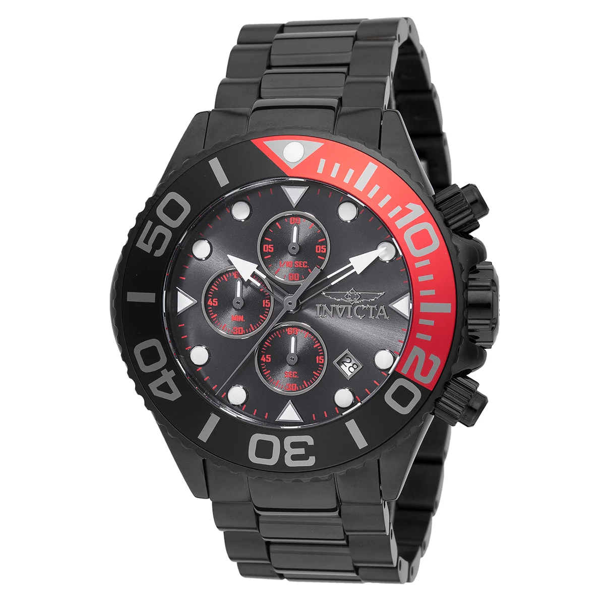 Invicta Grand Diver Watch - 52mm. Black (48591-P1) 52 mm kol saati