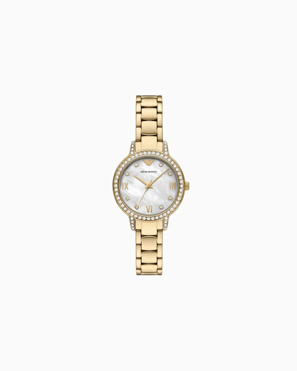 Emporio Armani Three-Hand Gold-Tone Stainless Steel Watch AR11652 32 mm kol saati