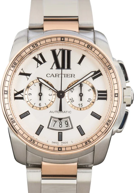 Cartier Calibre De Chronograph W7100042 Two Tone kol saati