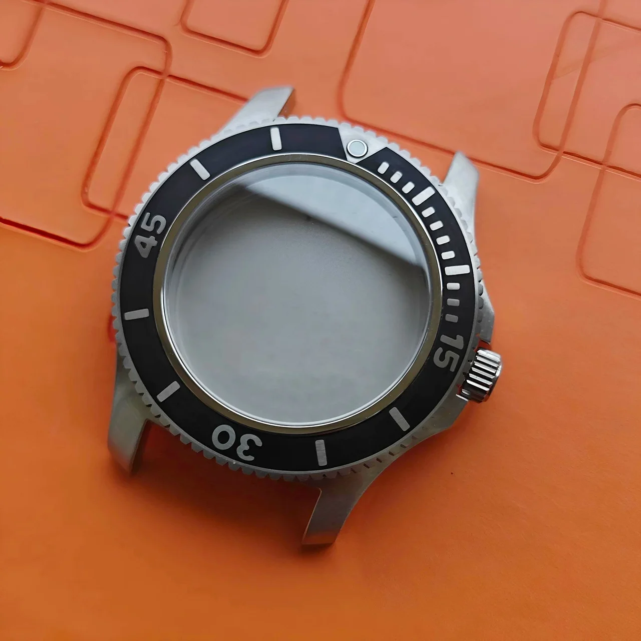 Tandorio watch case 42MM DIVER Case 316L stainless steel sapphire glass for PT5000 SW200 2824 ST2130 etc movement 0.4mm 6076314301187 42 mm kol saati