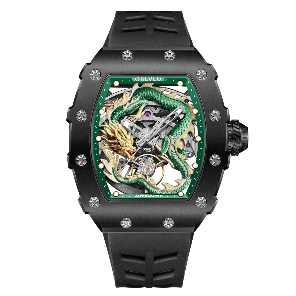 OBLVLO Xm-dragon-bkbr 43 mm kol saati