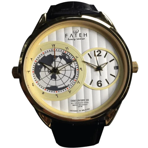Fatehwatches Discovery III Gold White 44 mm kol saati