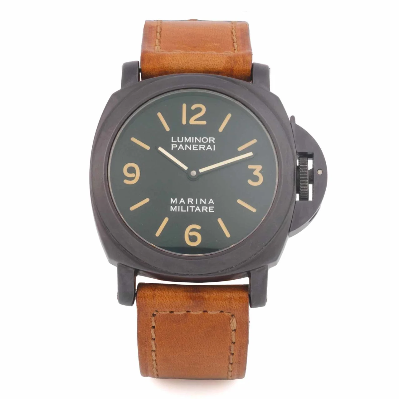 Panerai PANERAI, REF. 5218-202 A, LUMINOR, MARINA MILITARE, PVD STEEL kol saati