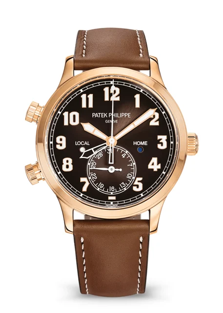 Patek Philippe Complications Calatrava Pilot Travel Time Rose Gold 5524R-001 kol saati