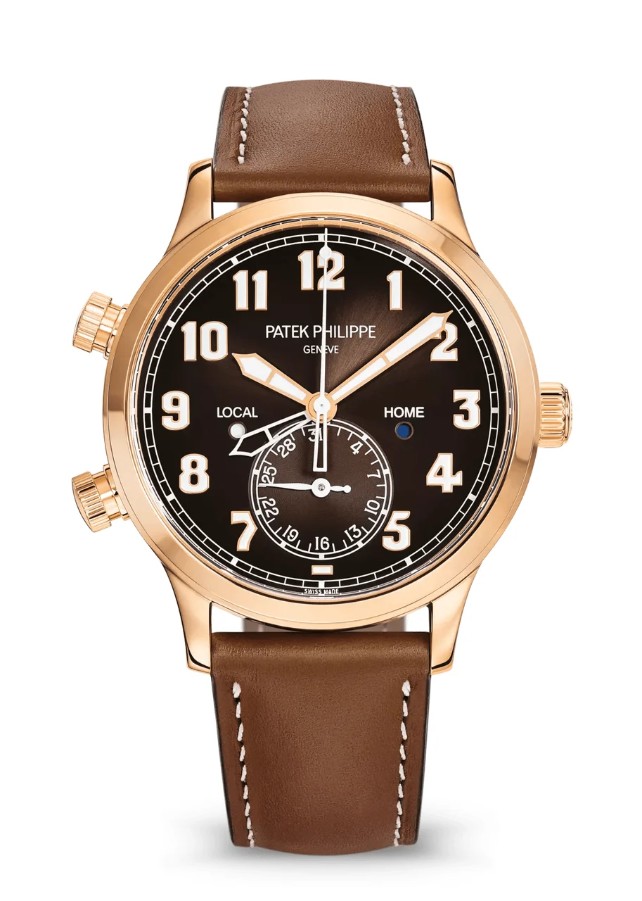 Patek Philippe Complications Calatrava Pilot Travel Time Rose Gold 5524R-001 42 mm kol saati
