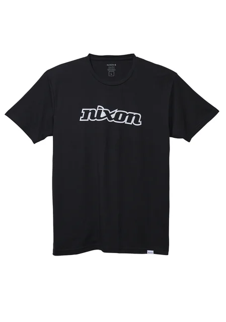Nixon US Script Eco-Repreve® T-Shirt - Black / White S2858-005-02 kol saati