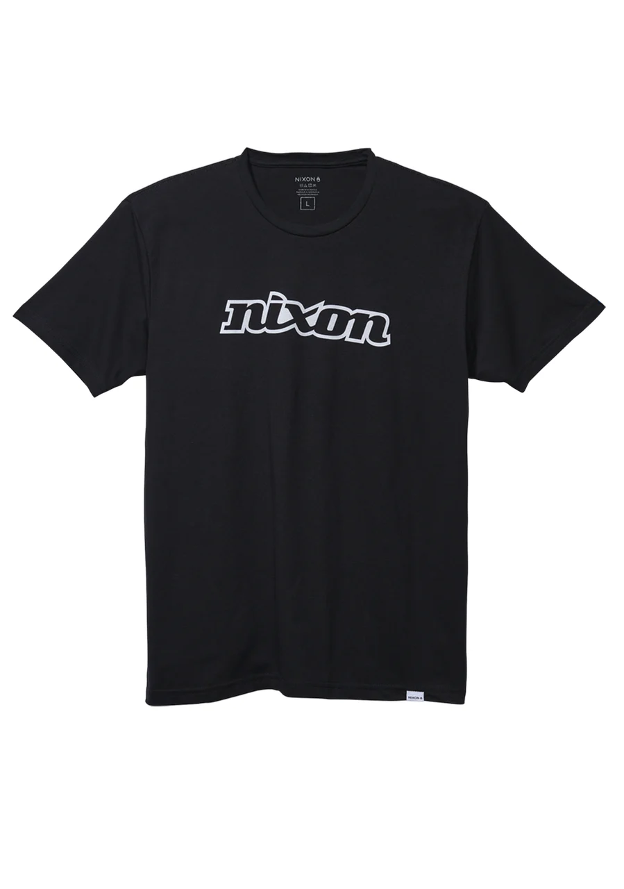 Nixon US Script Eco-Repreve® T-Shirt - Black / White S2858-005-02 kol saati