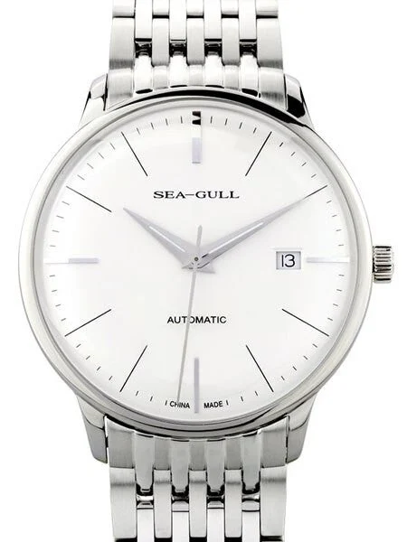 Sea-Gull Automatic Dress Watch with Bracelet and Sapphire Crystal #816.519 39.5 mm kol saati