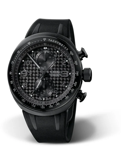 Oris Chronograph Black 01 674 7611 7764-07 4 28 02B 44.5 mm kol saati