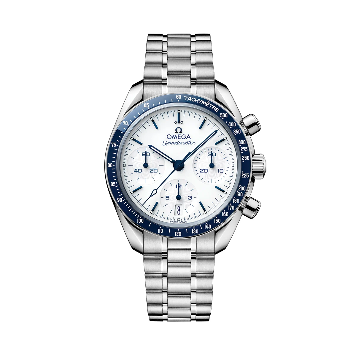 OMEGA Speedmaster Chronograph 38mm - White on Bracelet O32430385004001 38 mm kol saati