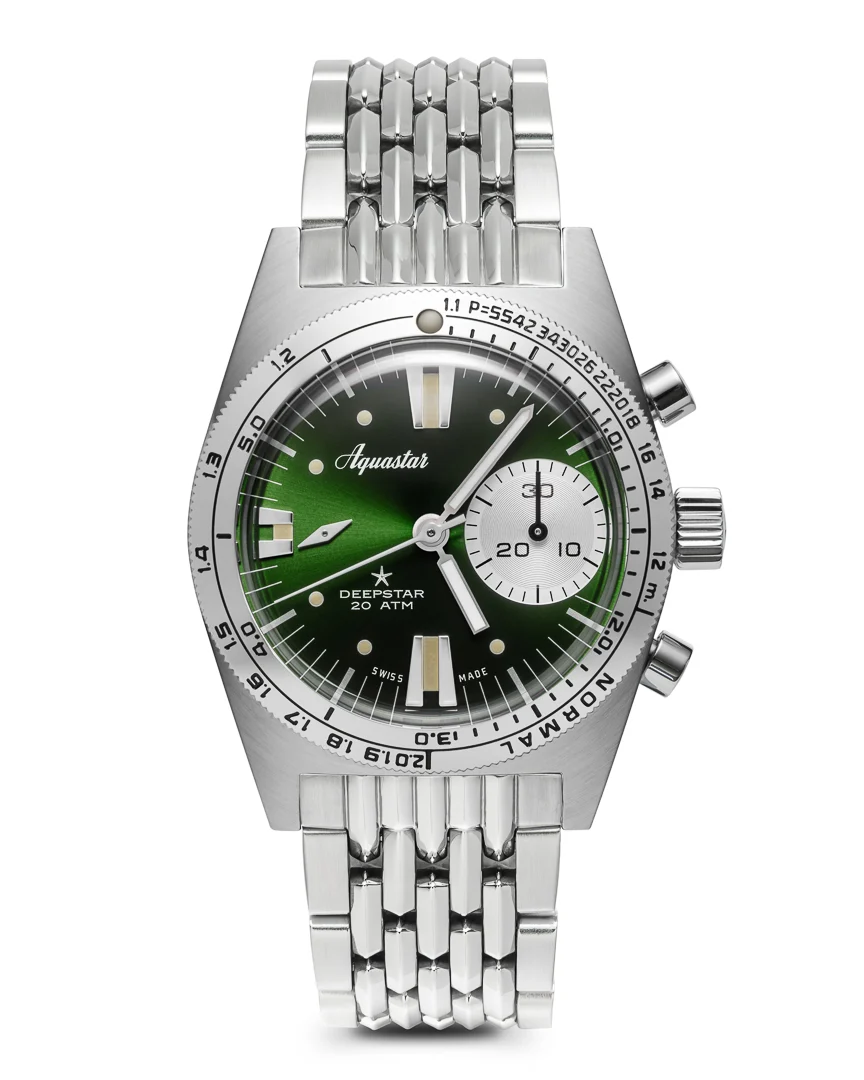 Aquastar Deepstar 39mm Chronograph Greenwich 39 mm kol saati