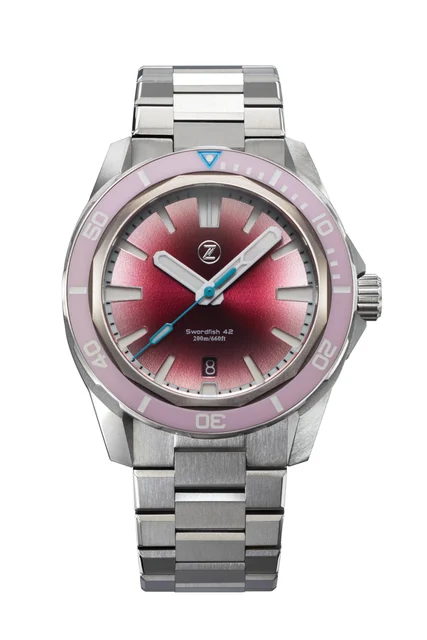 Zelos Swordfish 42mm Ti 'Sakura' kol saati
