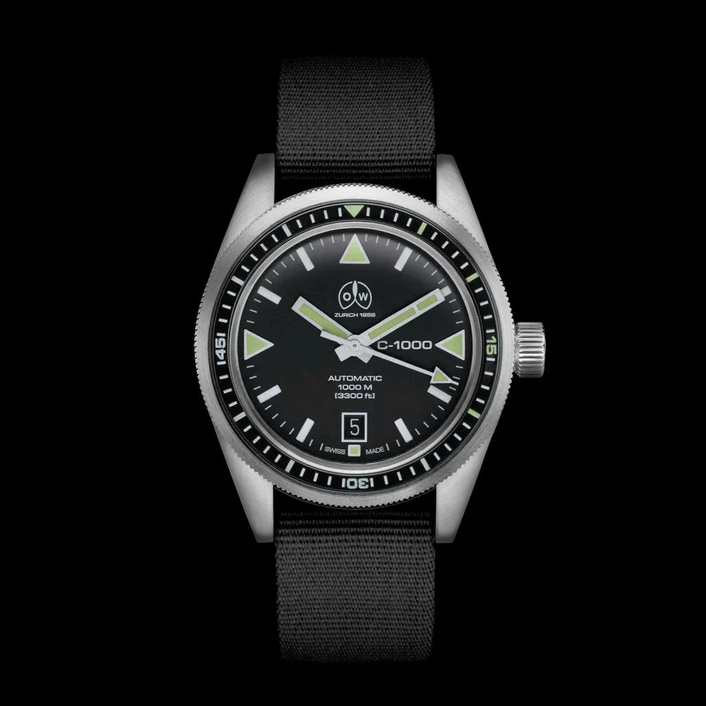 Ollech & Wajs Swiss Automatic C-1000 Dive Watch #OW-C-1000 kol saati
