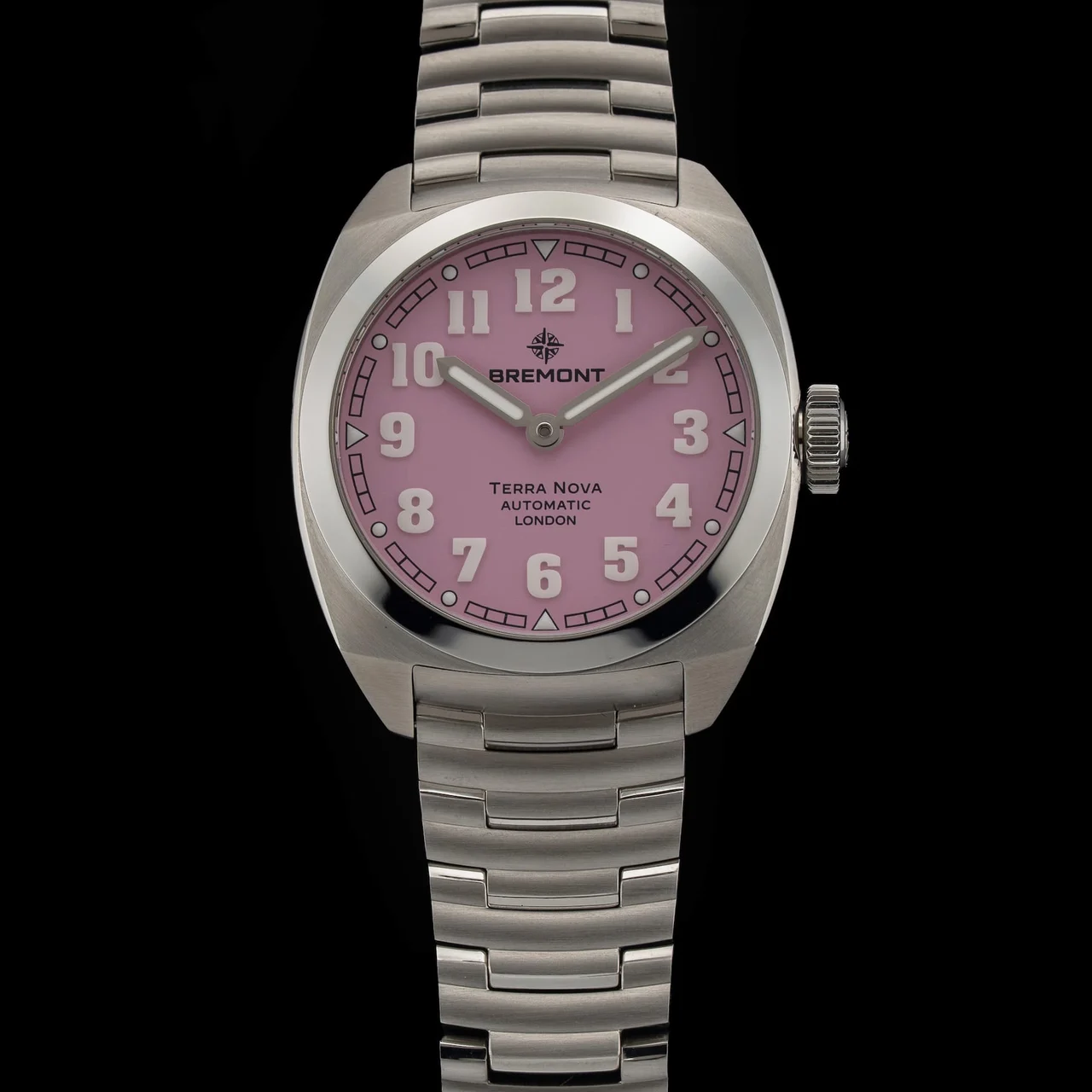 Bremont Terra Nova SS Pink Dial Bracelet 210009N30957 kol saati