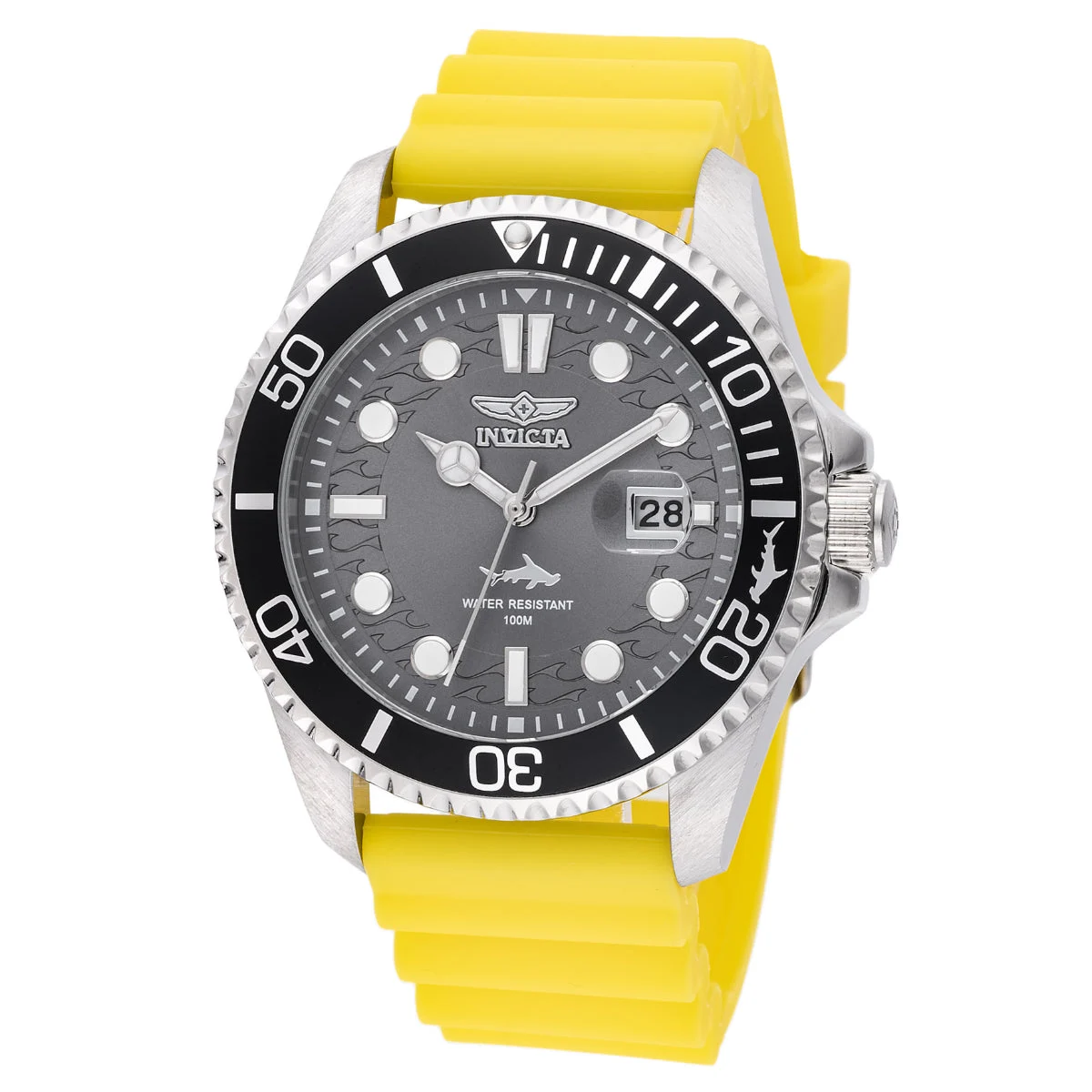 Invicta Open Box Pro Diver Shark Watch - 43mm. Yellow (AIC-47163) 43 mm kol saati