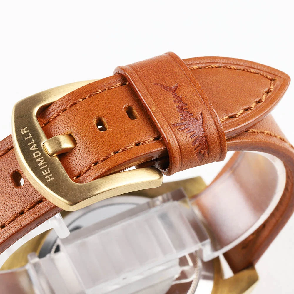 Heimdallr Leather Band with Bronze Buckle 海米德20mm铜扣皮带-棕色 kol saati