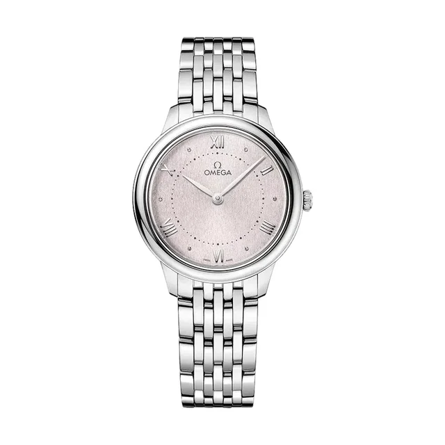OMEGA Ville Prestige Quartz 30mm - Rose Silver on Bracelet O43410306002001 kol saati