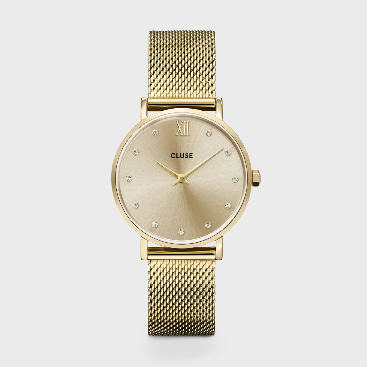 CLUSE Minuit Watch Mesh Crystals, Full Gold Colour CW10204 33 mm kol saati