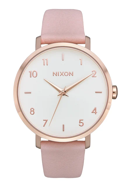 Nixon US Arrow Leather - Rose Gold / Light Pink A1091-3027-00 kol saati