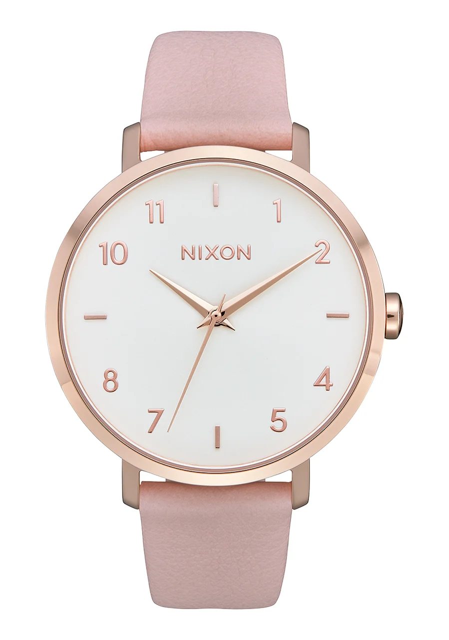 Nixon US Arrow Leather - Rose Gold / Light Pink A1091-3027-00 kol saati
