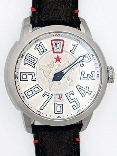 Red Star Jump Hour Automatic Watch AR Sapphire Crystal #8176G-C kol saati