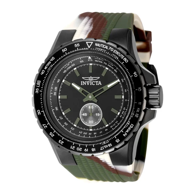 Invicta Aviator Quartz Multifunction Black Dial Watch (ZG-49320) kol saati