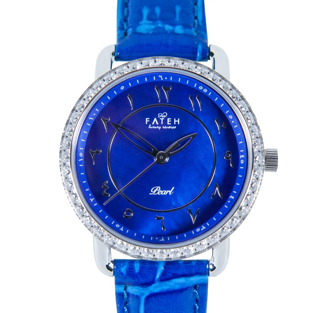 Fatehwatches Pearl Silver Blue 38 mm kol saati