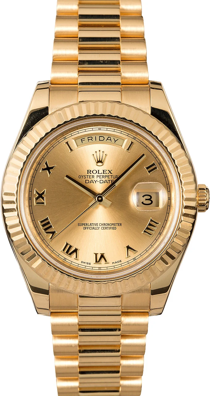 Rolex President 218238 Champagne Roman Dial 218238CRP 41 mm kol saati
