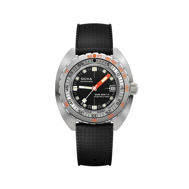 Doxa SUB 300 Ti5 42.5mm - Black on Rubber Strap 823.50.101.20 kol saati
