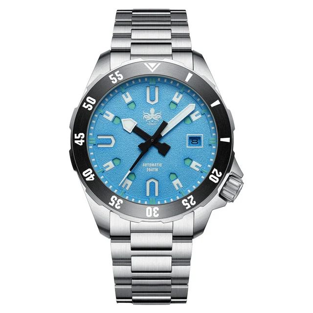 Phoibos APOLLO 200M Automatic Diver With Matte Blue Dial #PY056B kol saati