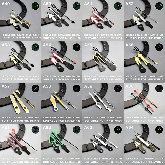 Tandorio Modified watch hands luminous watch accessories suitable for NH35/36/34 38 4R mov