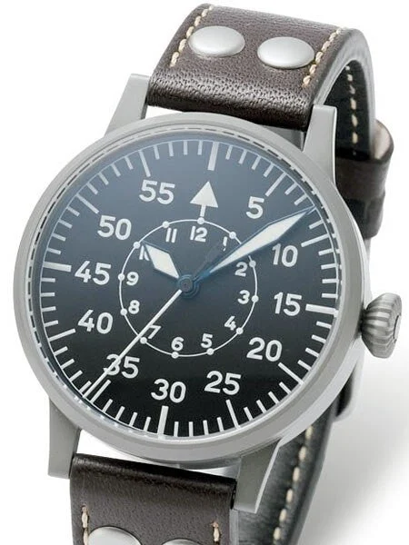 Laco Erfurt Type B Dial Quartz Pilot Watch with Sapphire Crystal #861745 kol saati