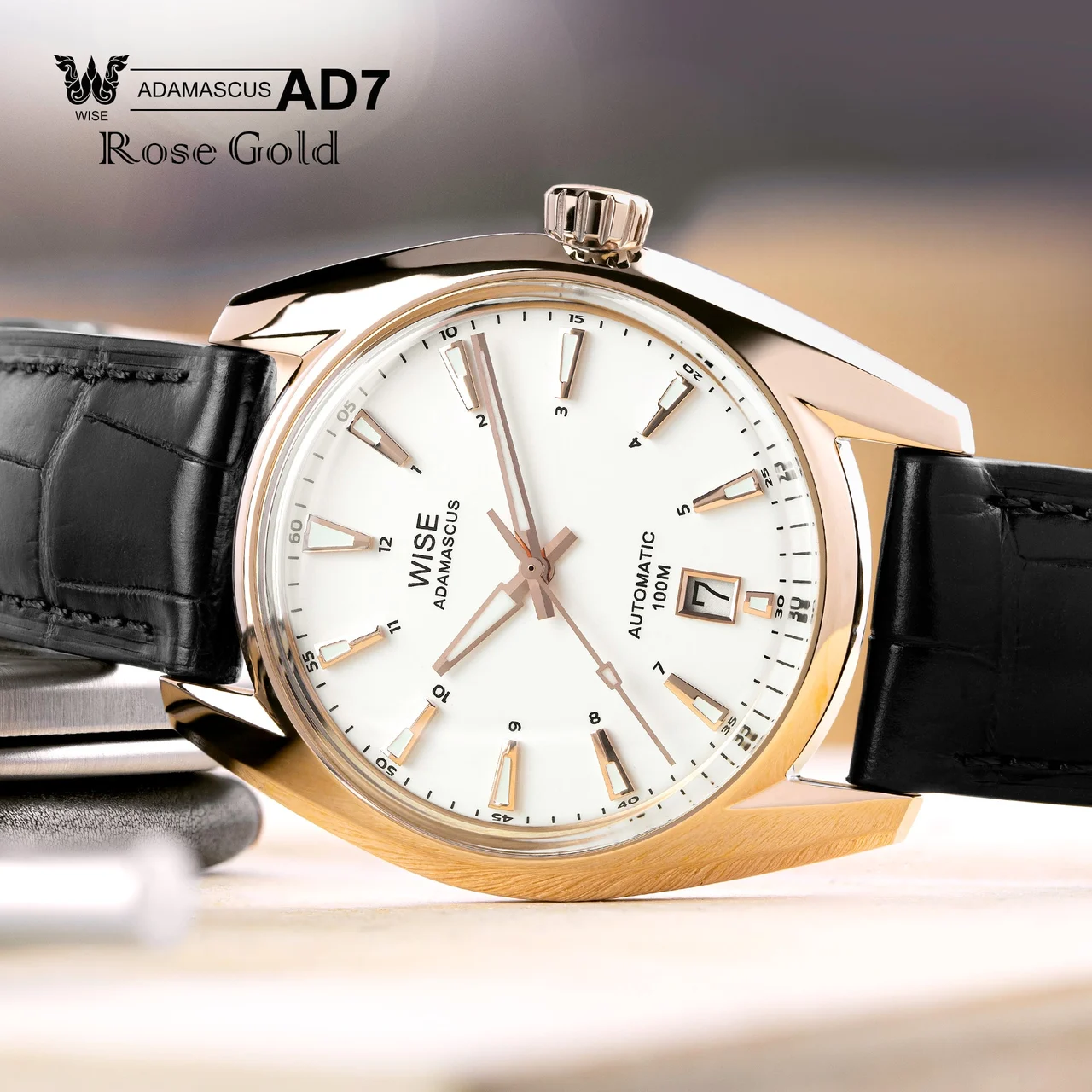 WISE ADAMASCUS AD720R Stainless steel 904L 39 mm kol saati