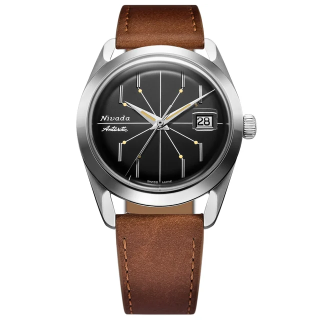 Nivada Grenchen Antarctic Spider Black 38mm 32072A16 kol saati