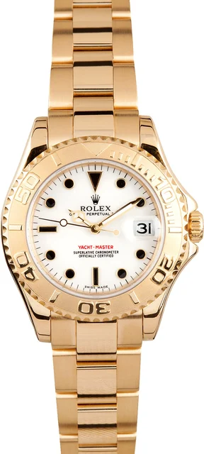 Rolex Yellow Gold Yachtmaster 168628 kol saati