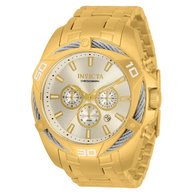 Invicta Bolt Tensora Watch - 50mm, Gold (34121) kol saati