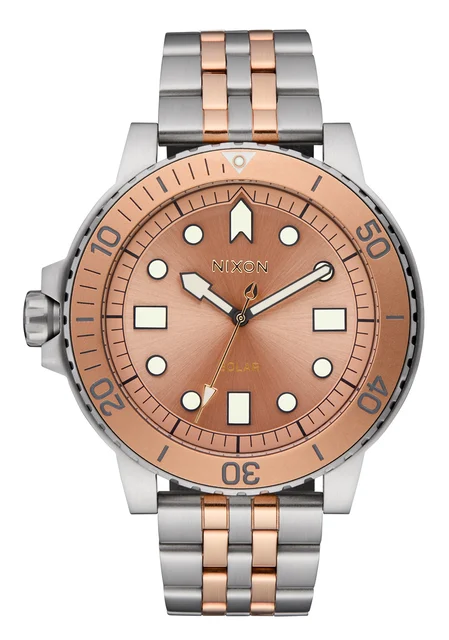 Nixon US Stinger 44 - Silver / Coral A1402-5339-00 kol saati