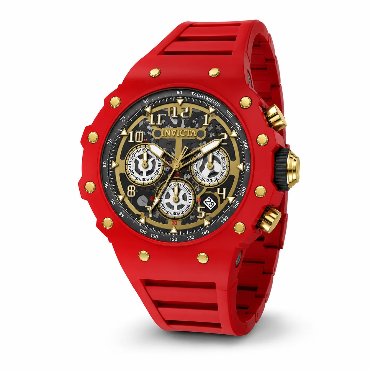 Invicta Open Box Racing Watch - 43.5mm, Red (AIC-69654) 43.5 mm kol saati