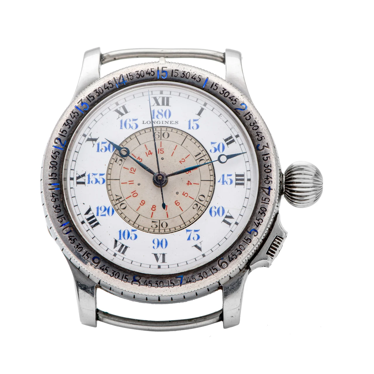 Longines Ref. 4365, “Hour-Angle” large aviator’s watch, so-called “Lindbergh”, calibre 37.9; stainless steel kol saati