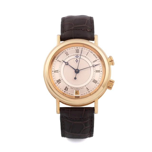 Breguet BREGUET, REF. 3600, ALARM A fine, self-winding, 18k yellow gold wristwatch with in