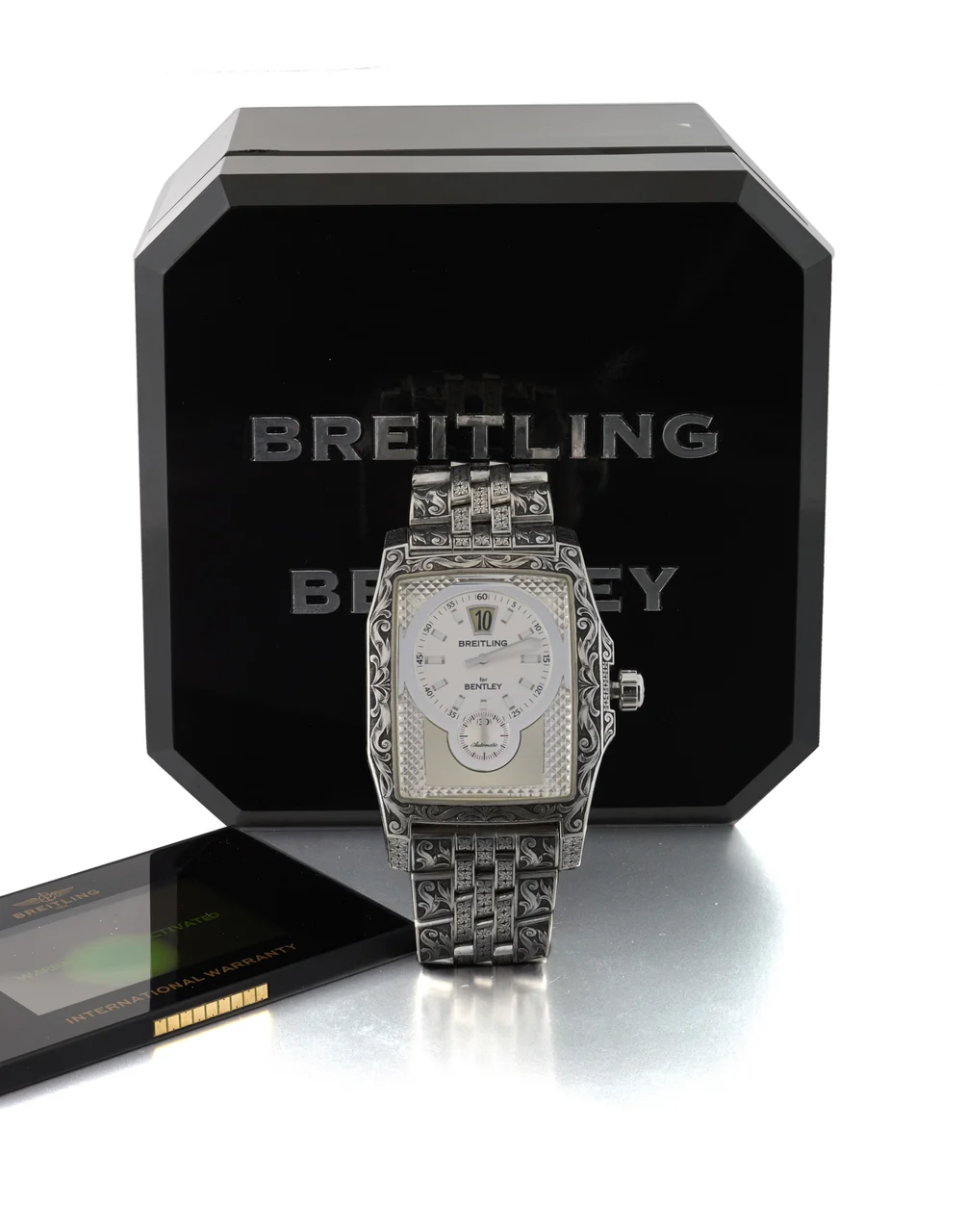 Breitling BREITLING, REF. A28362, FYLING B, CUSTOM ENGRAVED CASE, STEEL kol saati