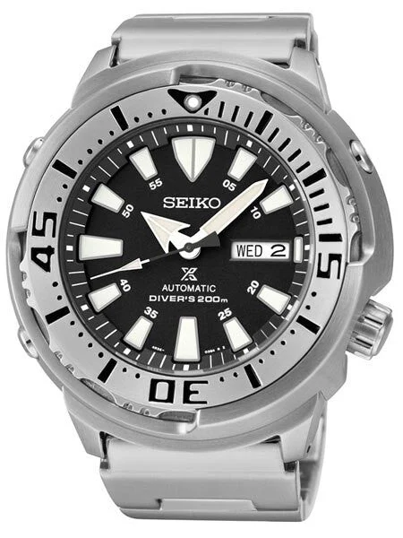 Seiko Prospex Stainless Steel Baby Tuna with 4R36, 24-Jewel Automatic Movement #SRP637 46.5 mm kol saati