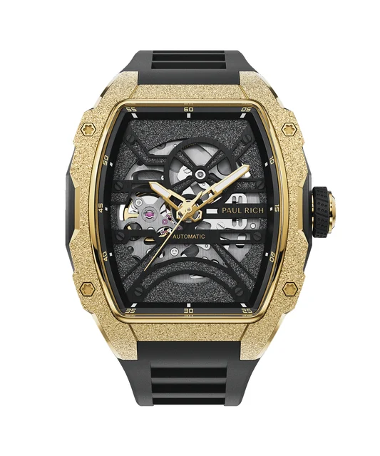 Paul Rich Astro Skeleton 5188Cgoldblack kol saati