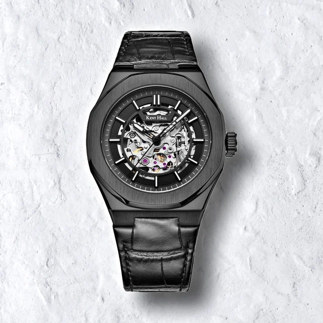 Raven Black Leather Raven - Black Leather kol saati