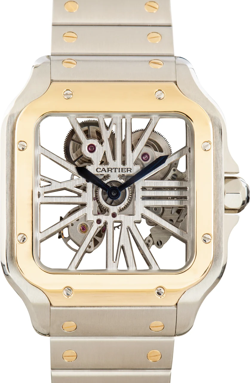 Cartier Santos de Ref WHSA0019 Skeleton Dial 40 mm kol saati