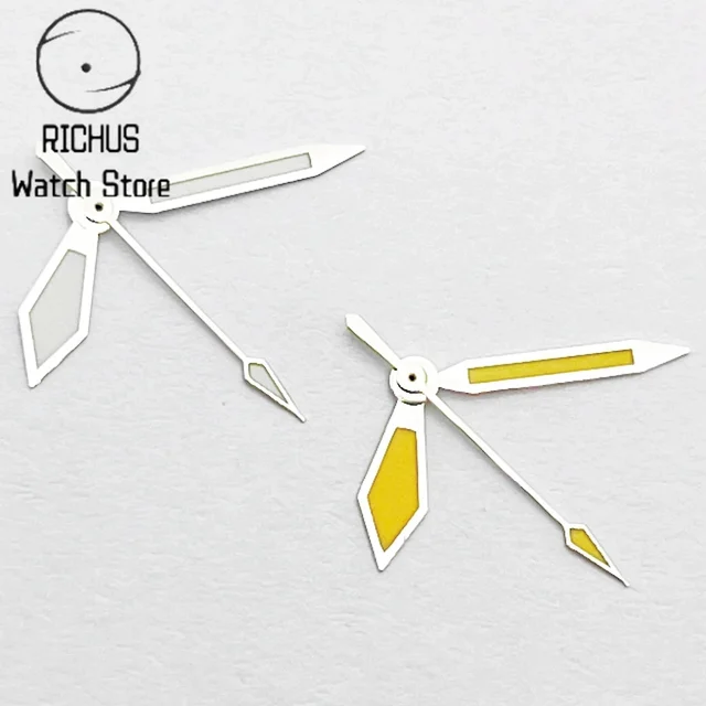 Tandorio RICHUS NH35 Silver Watch Hands Fit NH35 NH36 PT5000 ETA2836 2824 DG2813 3804 Miyo