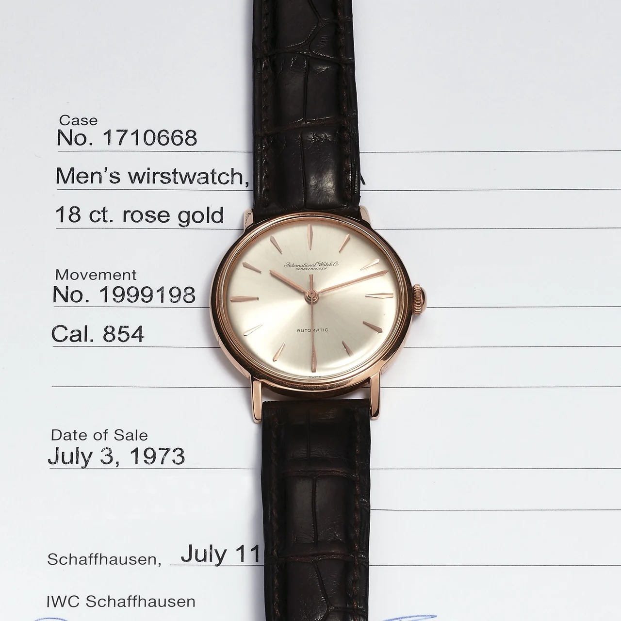 IWC IWC REF. R807A AUTOMATIC PINK GOLD kol saati