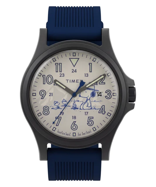 Timex Peanuts® x Expedition® Acadia 40mm Silicone Strap Watch TW2Y84700 kol saati