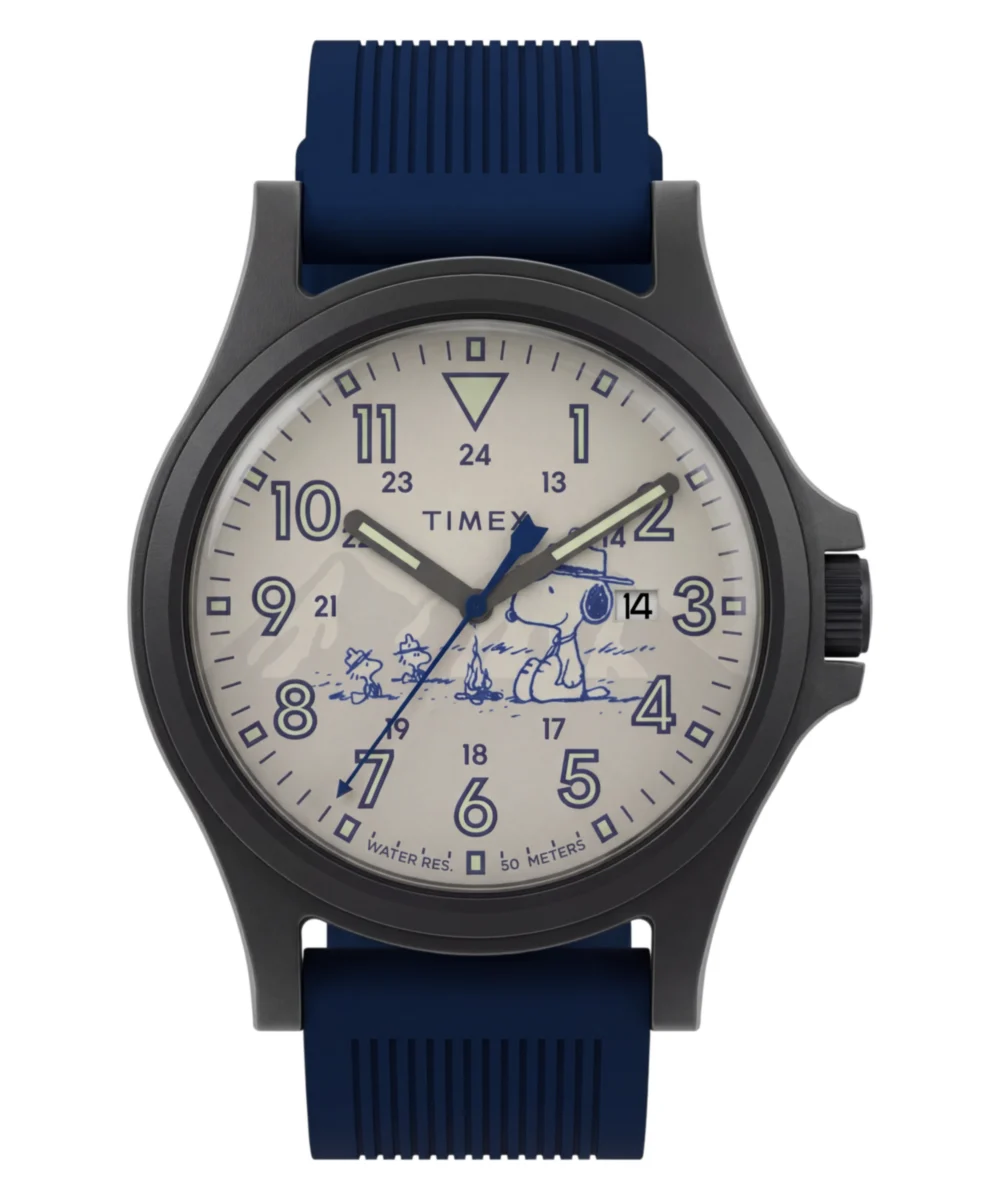 Timex Peanuts® x Expedition® Acadia 40mm Silicone Strap Watch TW2Y84700 40 mm kol saati